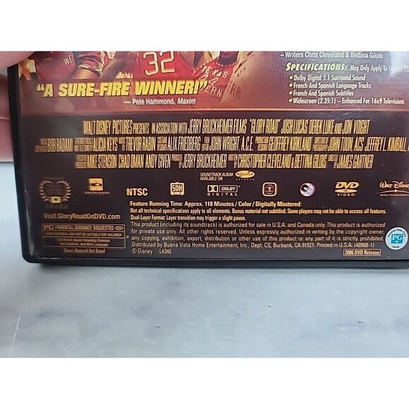 Glory Road (DVD, 2006) - Picture 7 of 10